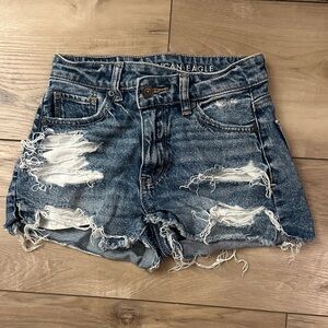 American Eagle Outfitters Ripped Blue Jean Shorts